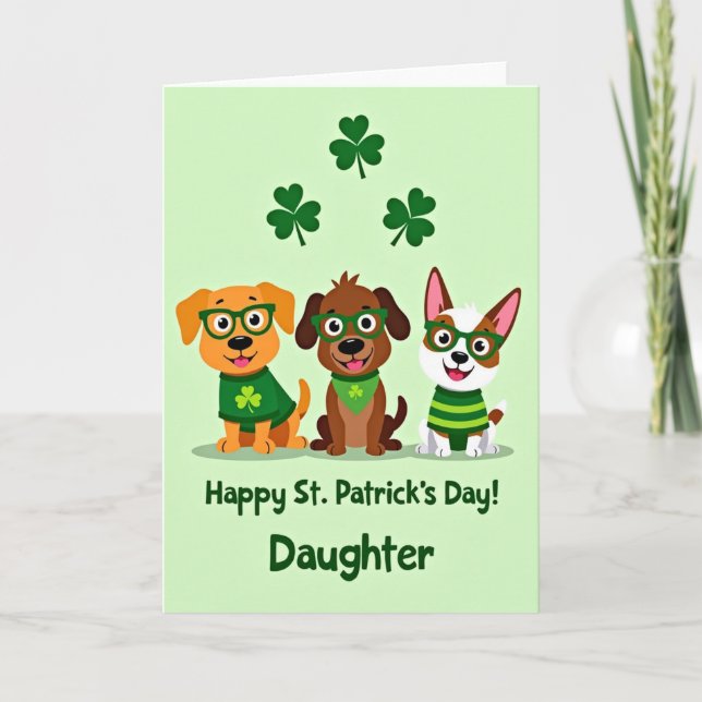 St Patricks Day Daughter Card (Front)