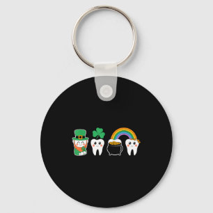 St patricks day dentist teeth saint patricks key ring
