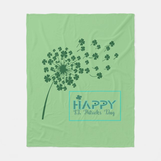 St. Patrick's Day Design Fleece Blanket (Front)