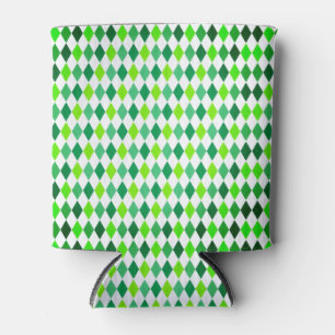St. Patrick's Day Diamond Shape Pattern-54603 Can Cooler