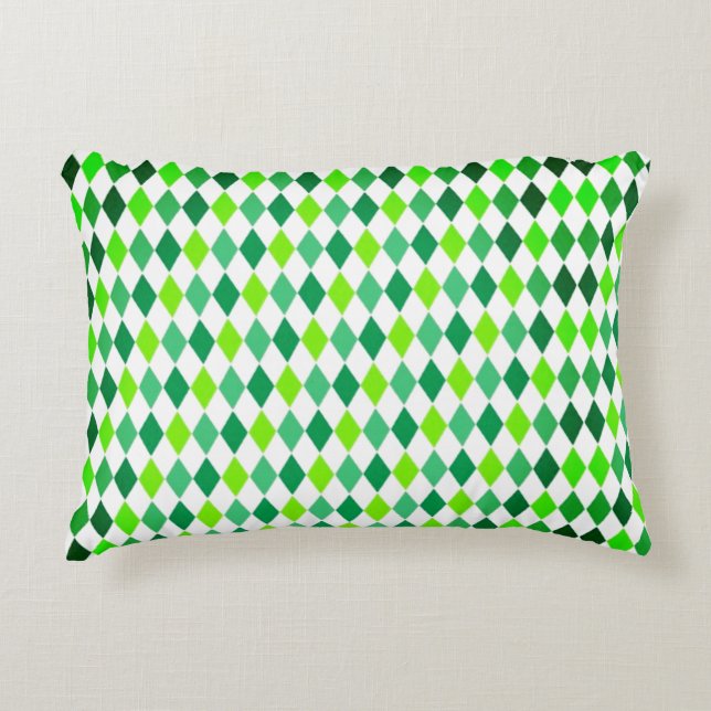 St. Patrick's Day Diamond Shape Pattern-54603 Decorative Cushion (Front)