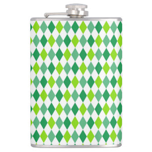 St. Patrick's Day Diamond Shape Pattern-54603 Hip Flask