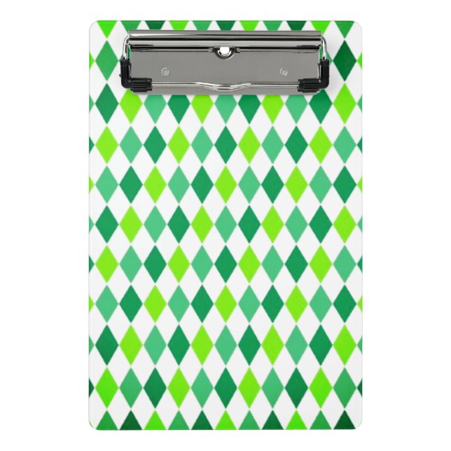 St. Patrick's Day Diamond Shape Pattern-54603 Mini Clipboard (Front)