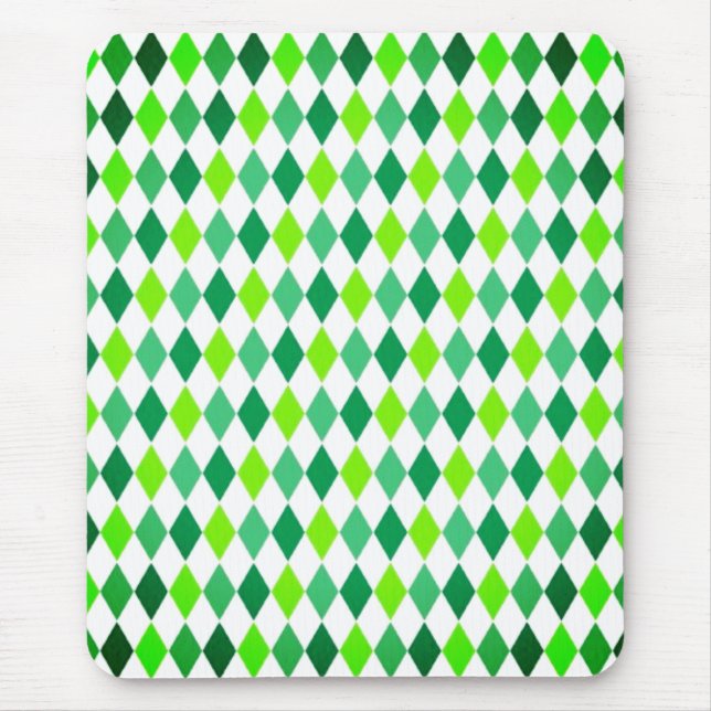 St. Patrick's Day Diamond Shape Pattern-54603 Mouse Pad (Front)