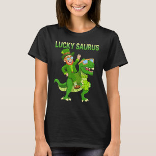 St Patricks Day Dinosaur Happy St Pat Trex Boys Gi T-Shirt