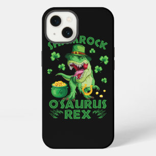 St. Patricks Day Dinosaur Shamrocks Coins and Luck iPhone 13 Case