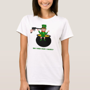 St Patrick's Day Do You Feel Lucky Womens T-Shirt
