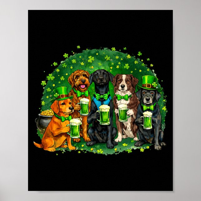 St Patricks Day Dog Lovers Squad Poster (Front)