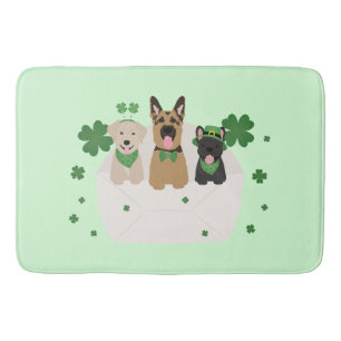 St Patricks Day Dog Mail Bath Mat