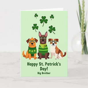 St Patricks Day Dogs Big Brother Card