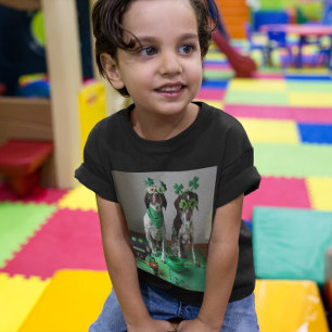 St. Patrick's Day Dogs Party Toddler Dark T-Shirt