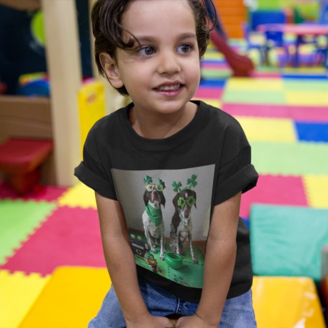 St. Patrick's Day Dogs Party Toddler Dark T-Shirt (St. Patrick's Day Dogs Party Toddler Dark T-Shirt)