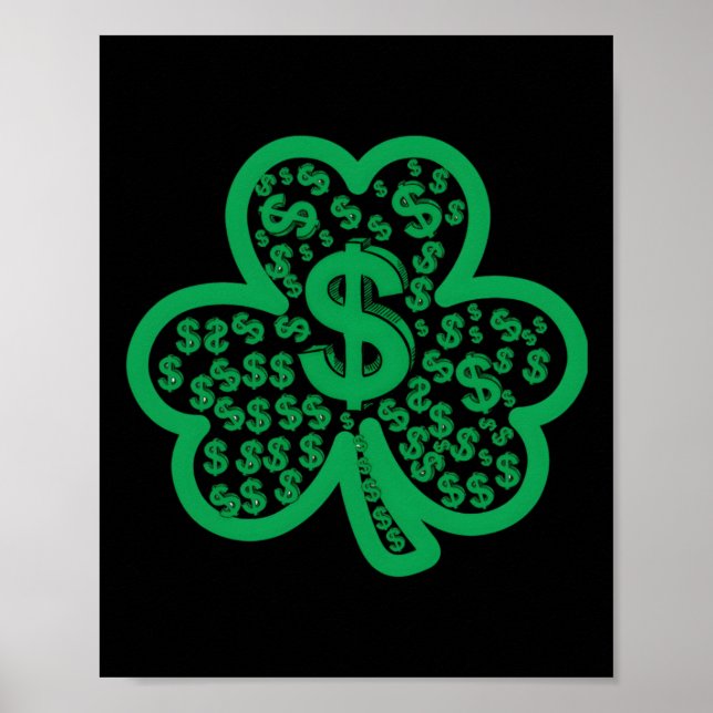 St. Patrick's Day Dollar Sign Sticker  (Front)