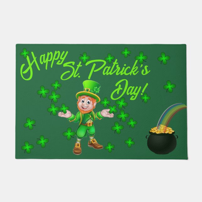 St. Patrick's Day Door Mat (Front)