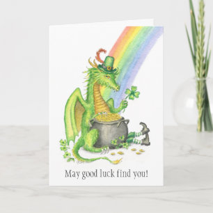 St. Patrick's Day Dragon card