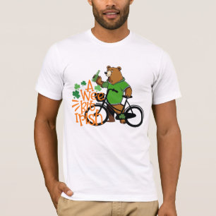 St Patricks Day Drinking Bear, Funny Irish Beer  T-Shirt