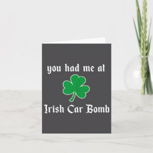 St. Patrick's Day Drinking Booze Irish Car Bomb Sh Card