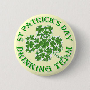 St Patrick's day drinking team 6 Cm Round Badge