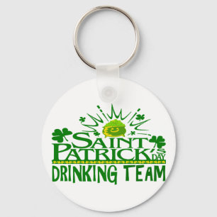 St Patricks Day Drinking Team. Irish Celebrations. Key Ring