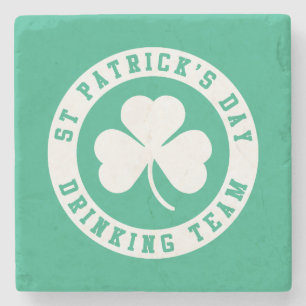 St Patrick's Day Drinking Team Stone Coaster