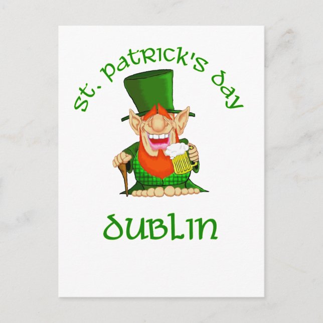St Patrick's Day ~ Dublin Postcard (Front)