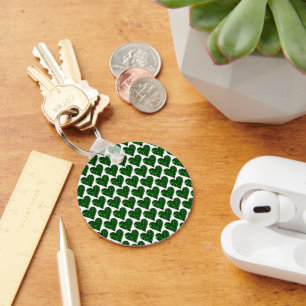 St. Patrick's Day Emerald Heart Key Ring