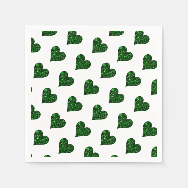 St. Patrick's Day Emerald Heart Napkin (Front)