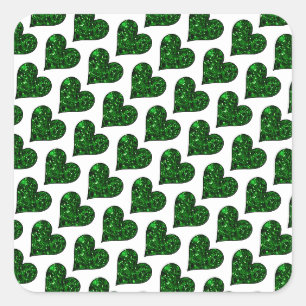 St. Patrick's Day Emerald Heart Square Sticker