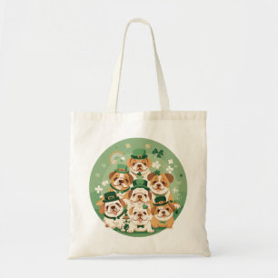 St. Patrick's Day English Bulldogs Tote Bag
