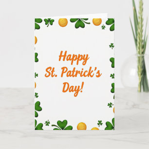 St Patricks Day Faux Gold Foil Card