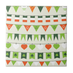 st patricks day flag ceramic tile