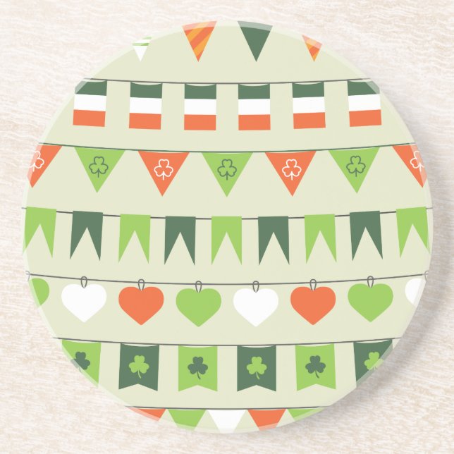 st patricks day flag coaster (Front)