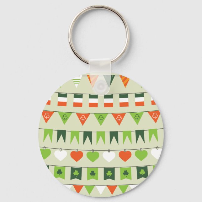 st patricks day flag key ring (Front)