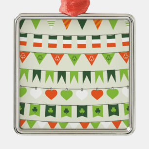 st patricks day flag metal ornament