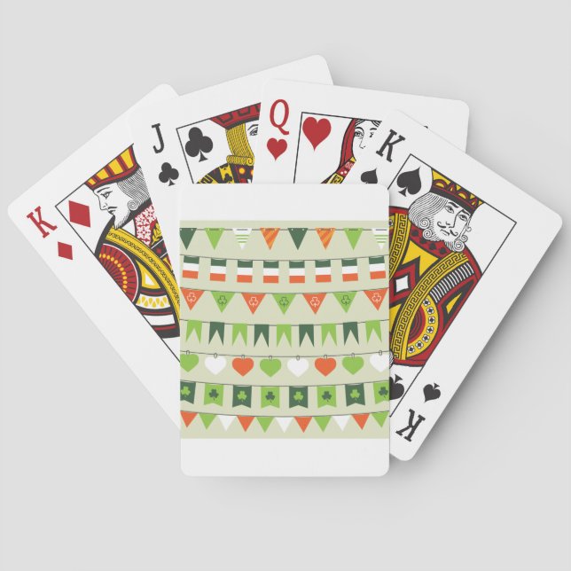 st patricks day flag playing cards (Back)