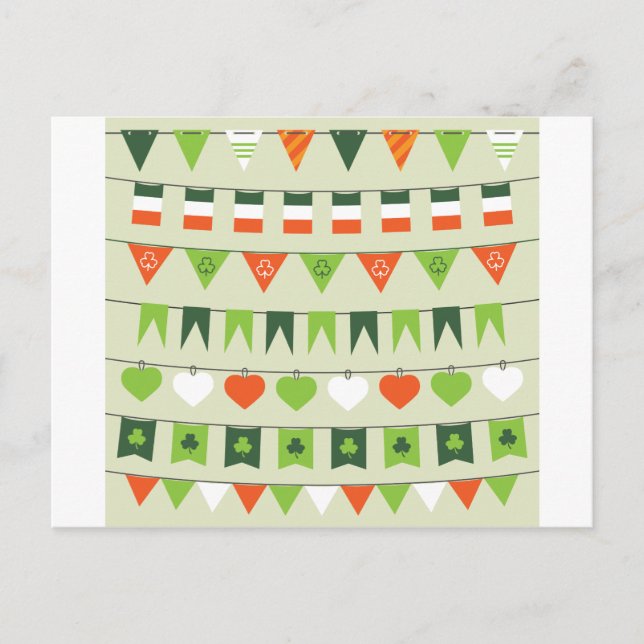 st patricks day flag postcard (Front)