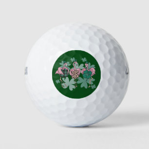 St Patricks Day Flamingo Golf Balls