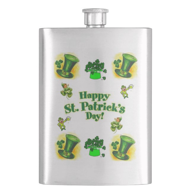 St. Patrick's Day Flask (Front)