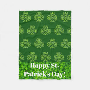 St Patricks Day Fleece Lap Blanket for Wheelchair