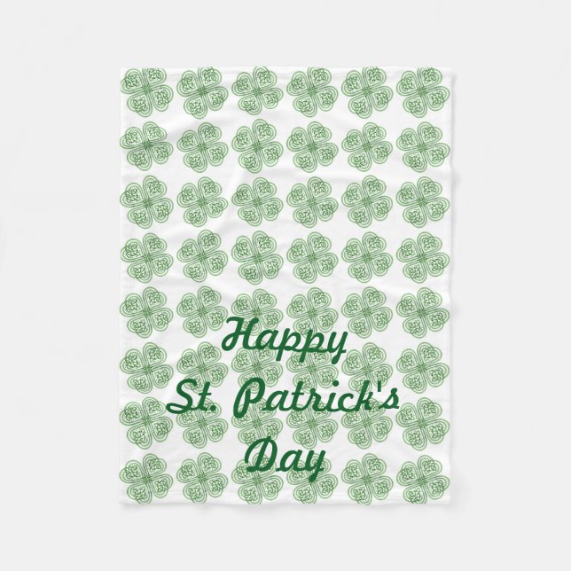 St Patrick's Day Fleece Lap Blanket for Wheelchair (Front)