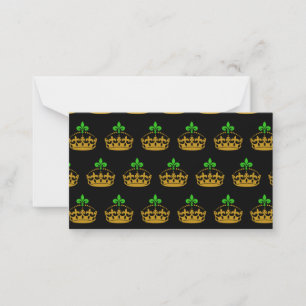 St. Patrick's Day Fleur De Lis Crown Royalty Xmas Card