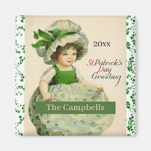 St. Patrick's Day Floral Paper Magnet