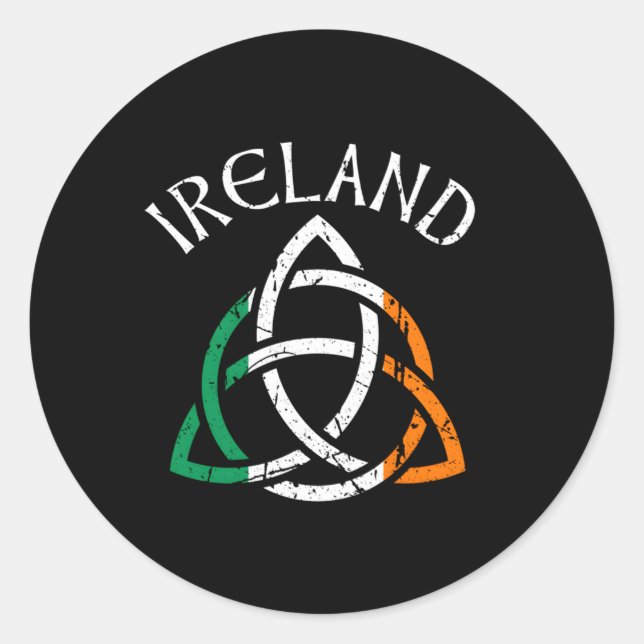 St Patricks Day For Celtic Knot Ireland Classic Round Sticker (Front)