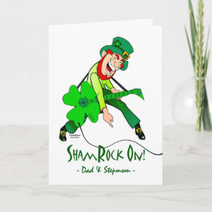 St. Patrick's Day for Dad and Stepmom, Leprechaun Card