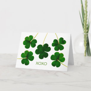 St. Patrick's Day for Husband, XOXO Shamrocks Card