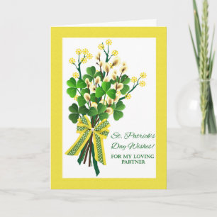 St. Patrick's Day for Partner with Shamrocks Card