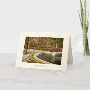 St Patrick's Day - Forsyth Fountain, Savannah, GA Card