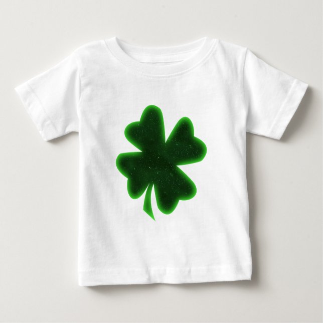 St. Patrick's Day Four Leaf Clover Baby T-Shirt (Front)