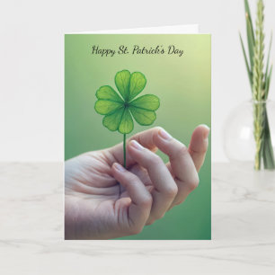 St. Patrick's Day Four-Leaf Clover Card