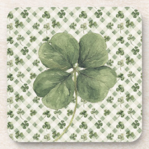 St Patrick's Day Four Leaf Clover Coaster